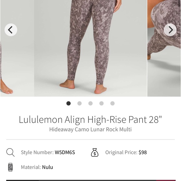EUC Lululemon Align High-Rise Leggings 28” Size 6 - Picture 10 of 10